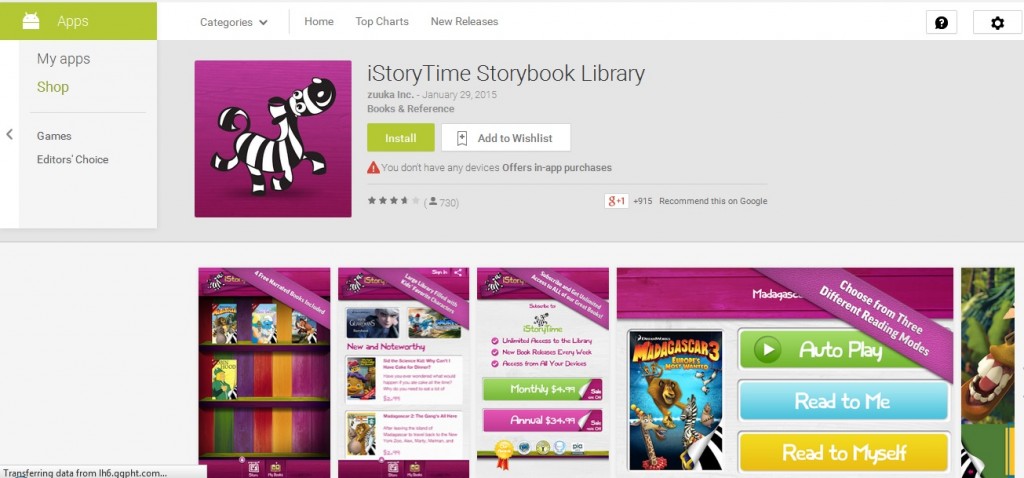 iStoryTime Storybook Library
